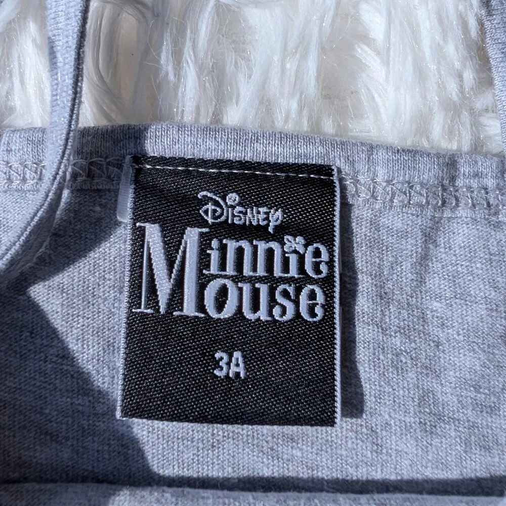 Grey Minnie Mouse Summer Dress – Girls Casual Disney Outfit 3T, 4T ,5T 7/8 - Picture 3 of 5